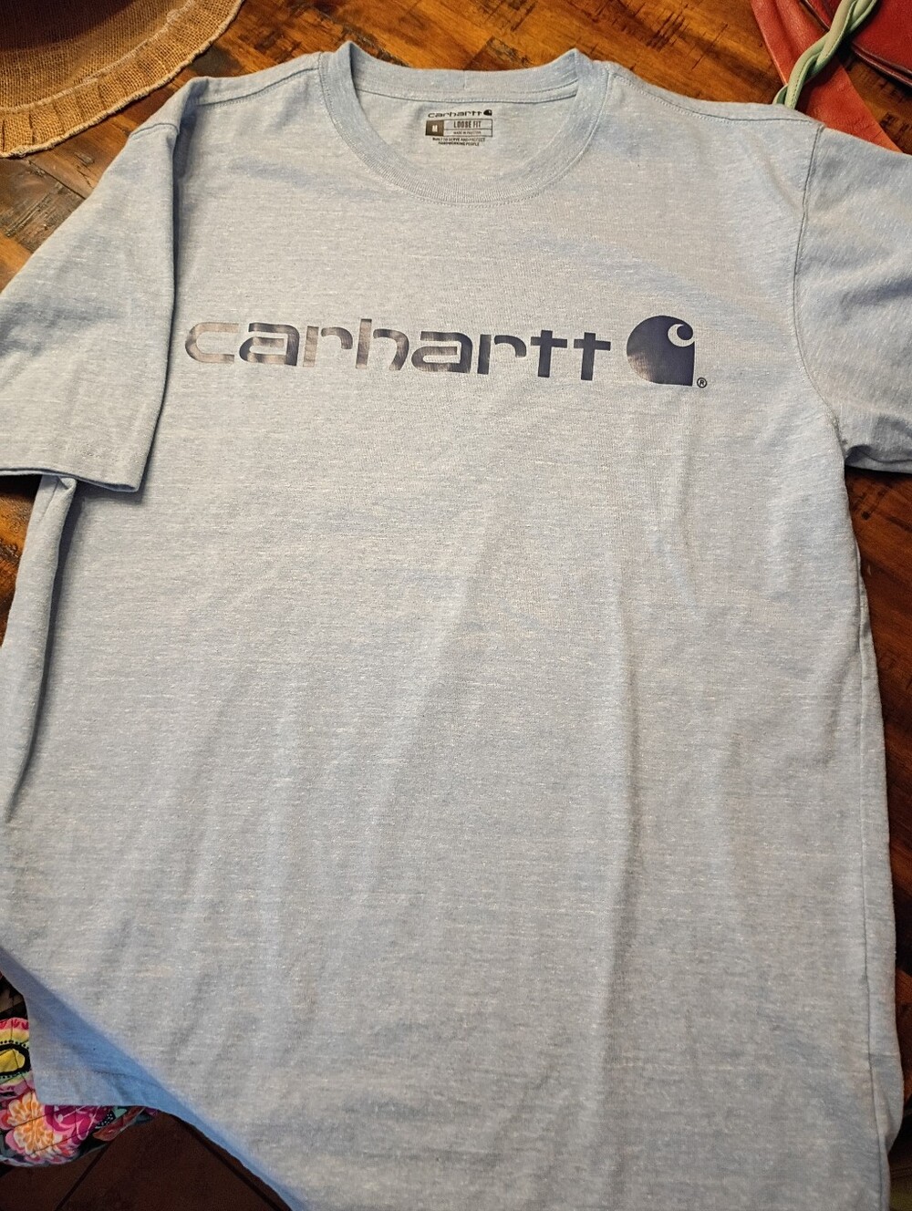 Carhartt Light Blue Short Sleeve Logo Tee